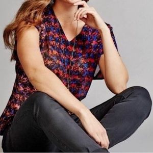 CABI 3428 Bonus Blouse Top Abstract Houndstooth Size L